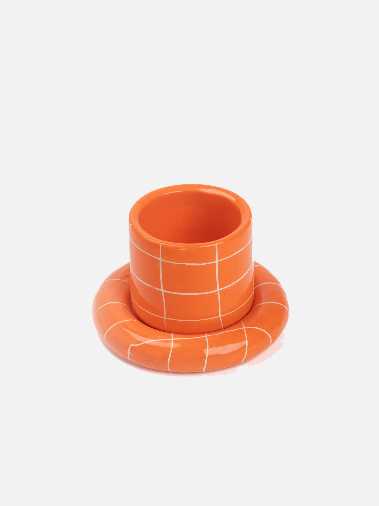 SO MANY BLOBS Mug - Orange Grid