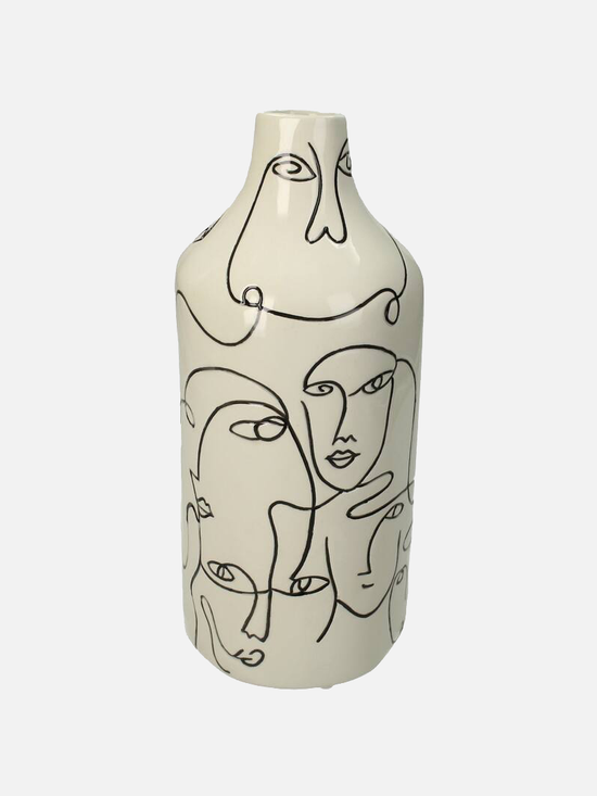 Line Art Face Vase