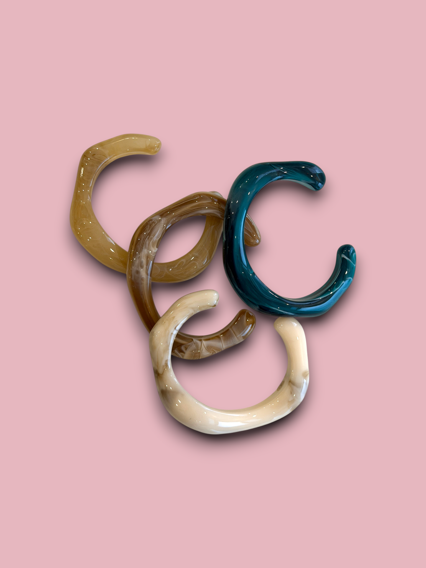 Open Wave Resin Bangle