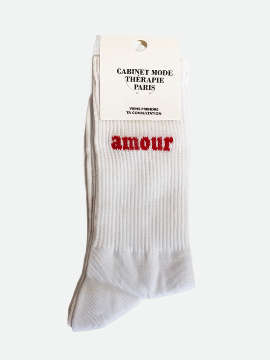 Socks Amour - Red/White