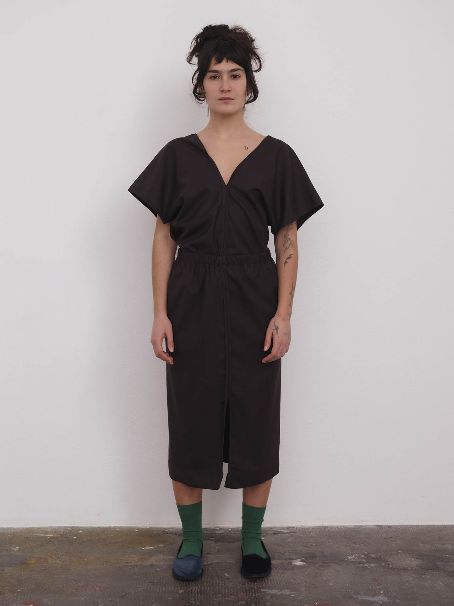 BASERANGE Dadar Skirt - Brown Black