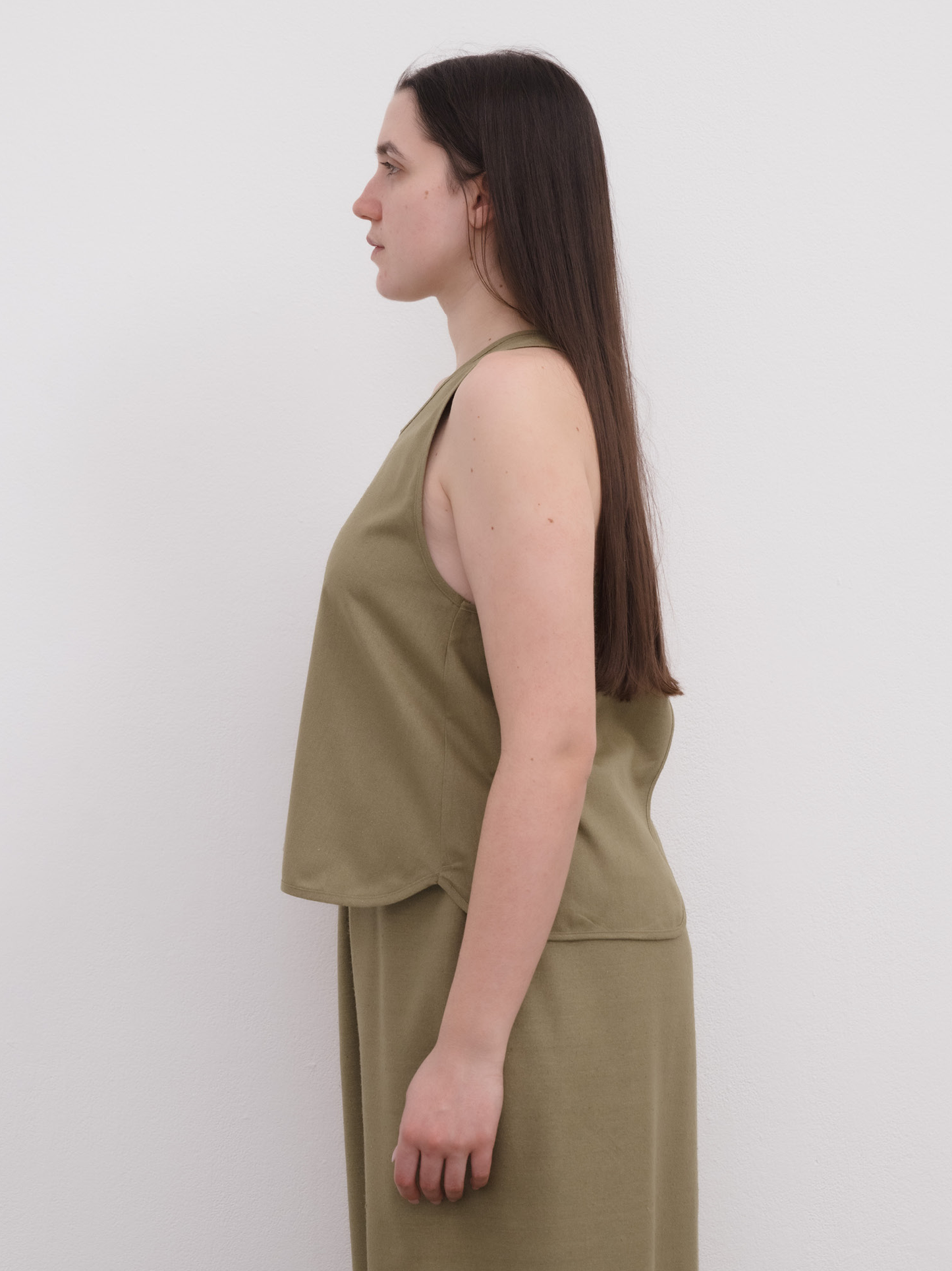 BASERANGE Apron Top - Lua Green