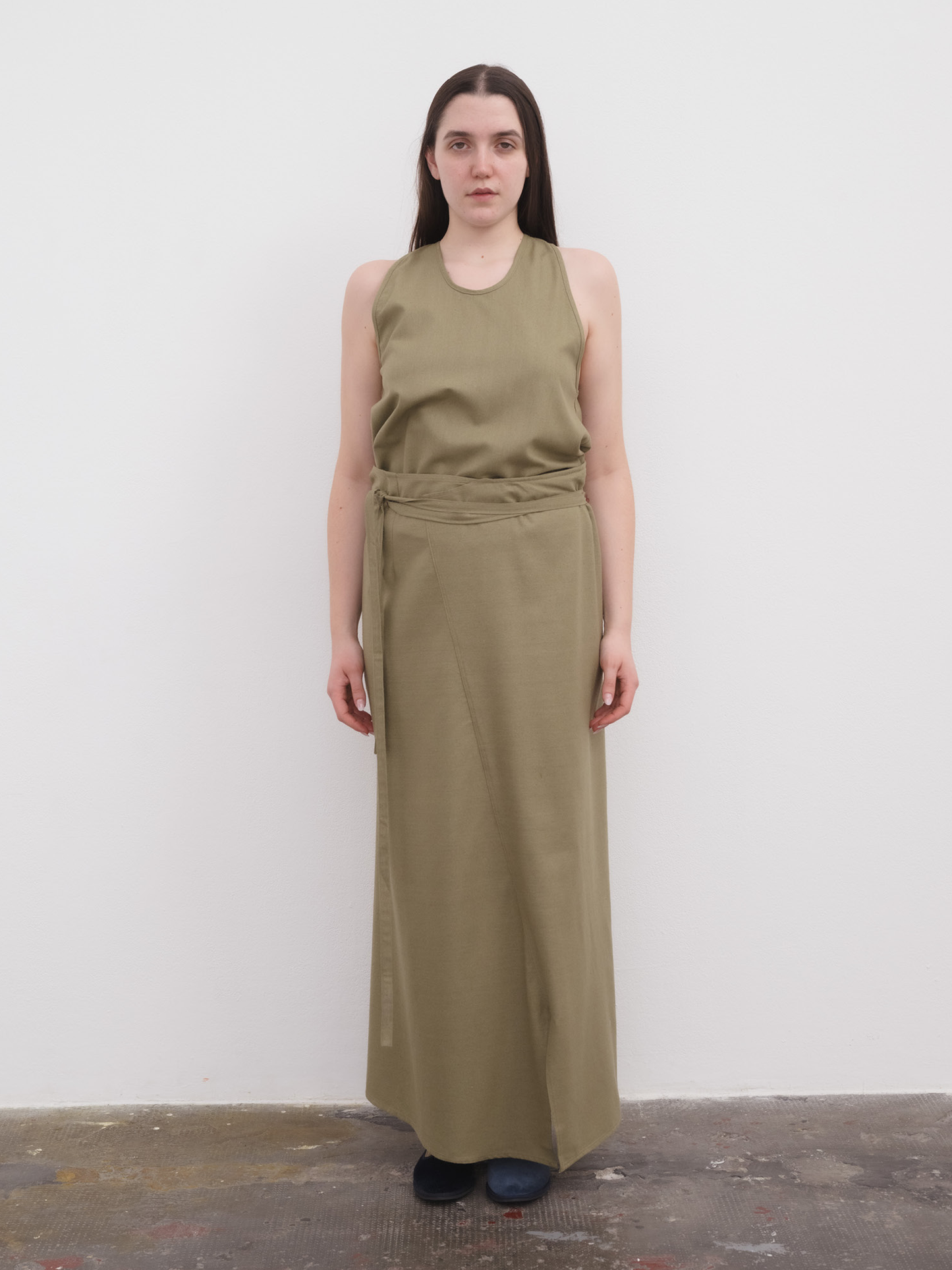 BASERANGE Apron Top - Lua Green