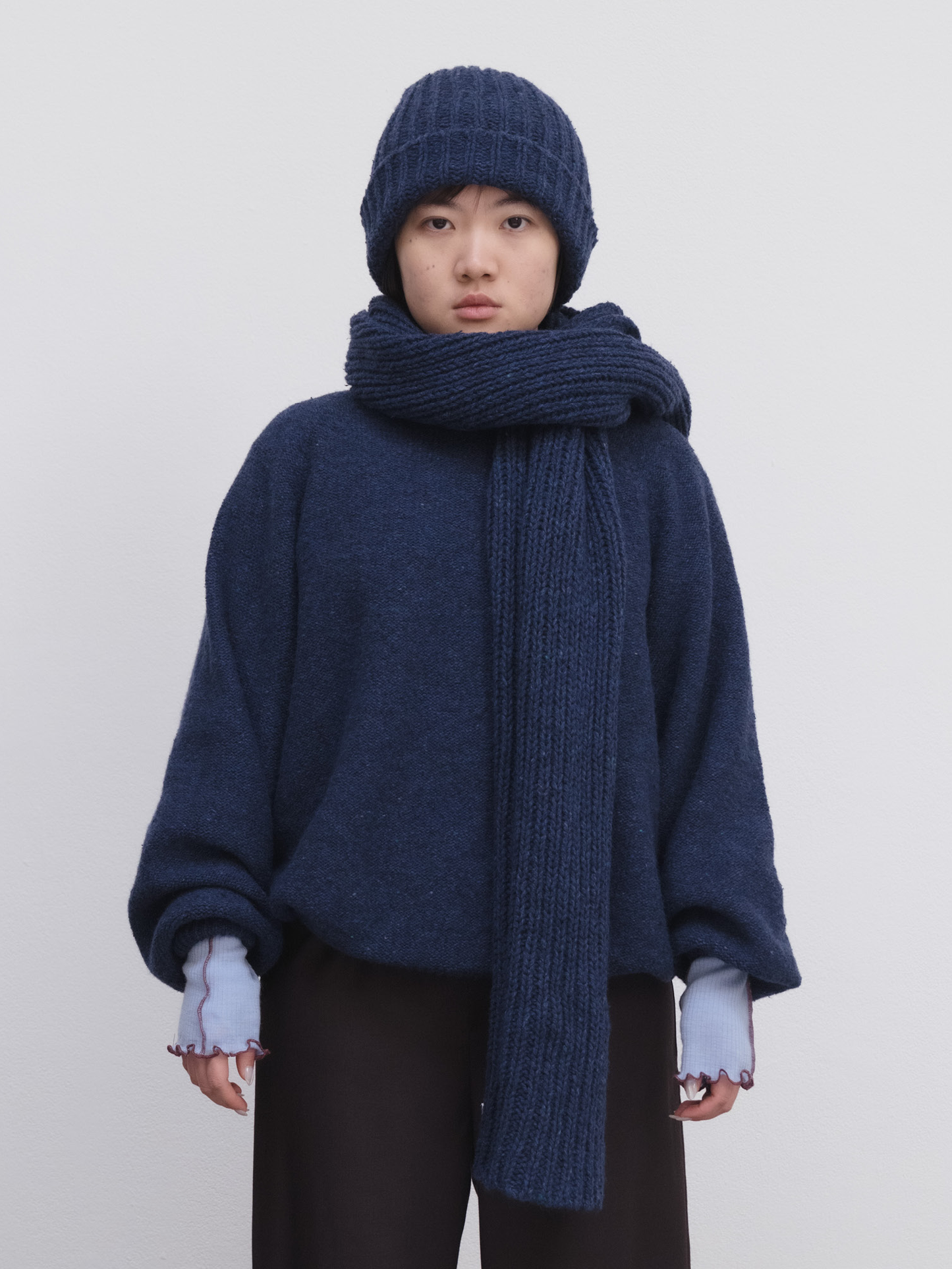 BASERANGE Mea Scarf - Nord Blue