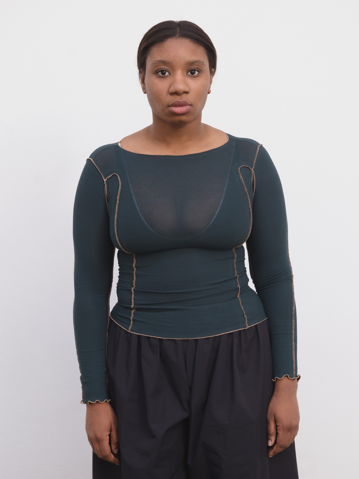 BASERANGE Omato Long Sleeve Tee - Hirsu Green