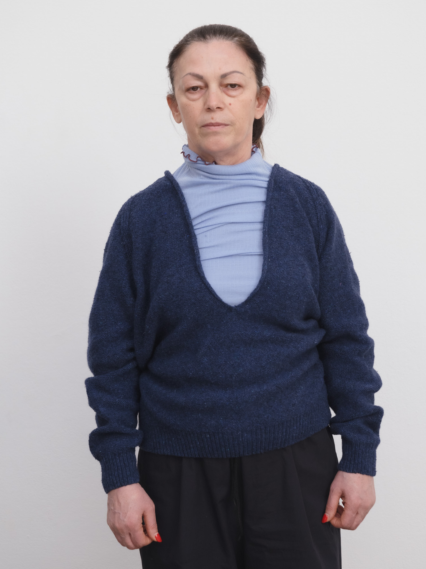 BASERANGE Soar V-Neck Pullover - Nord Blue