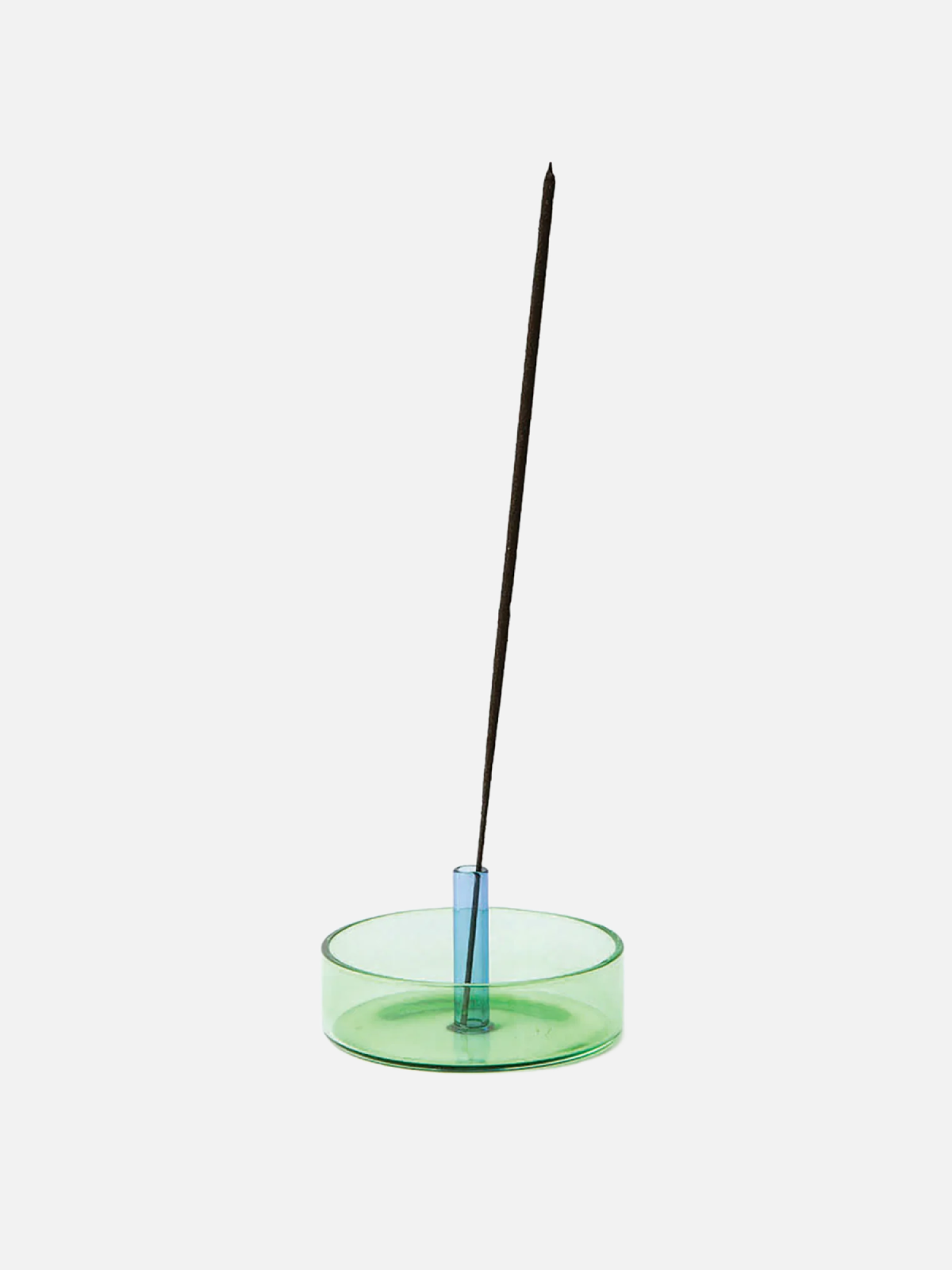 Glass Incense Holder Green/Blue