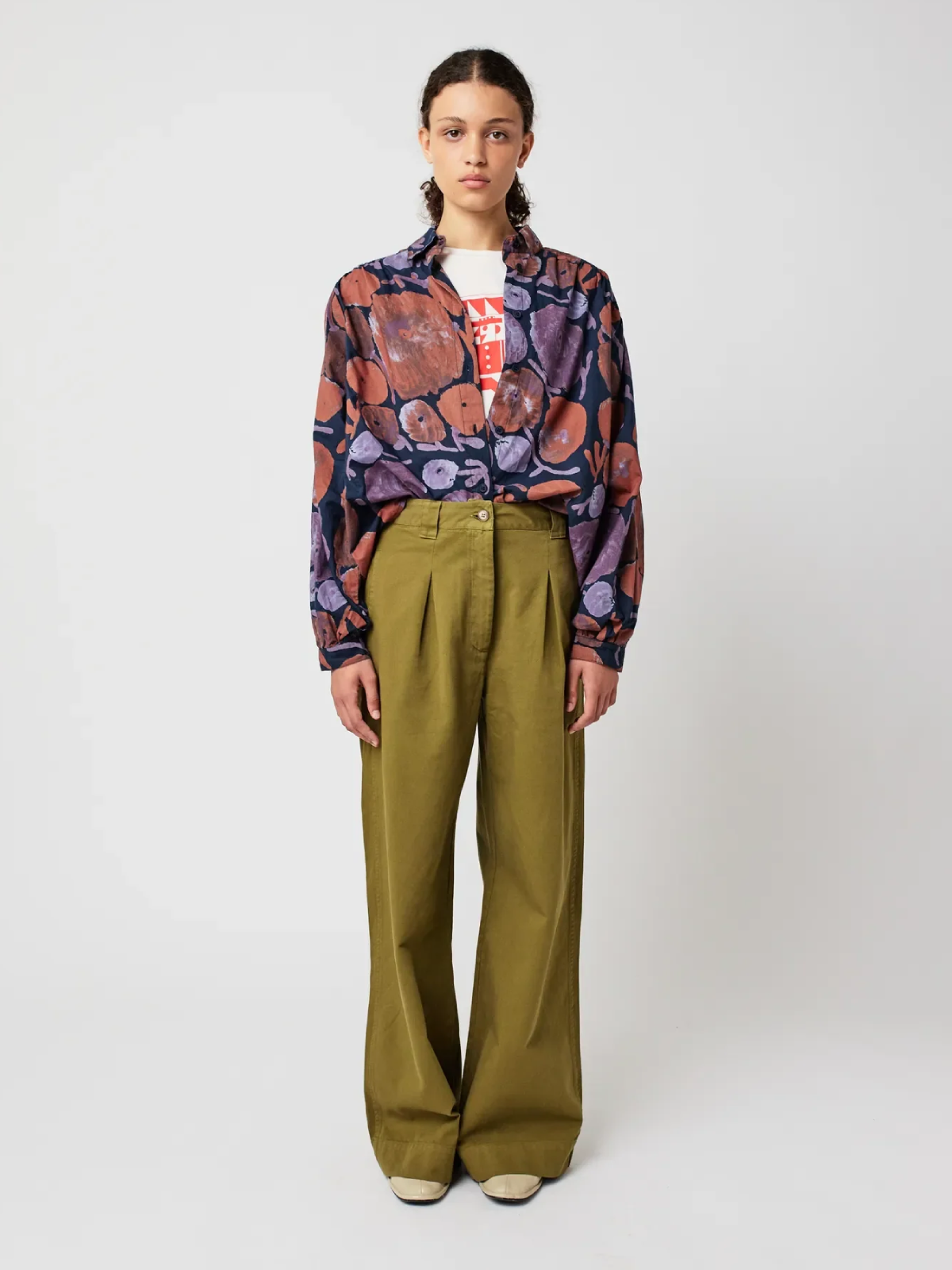 BOBO CHOSES Pleated Wide-Leg Pants - S - Hose