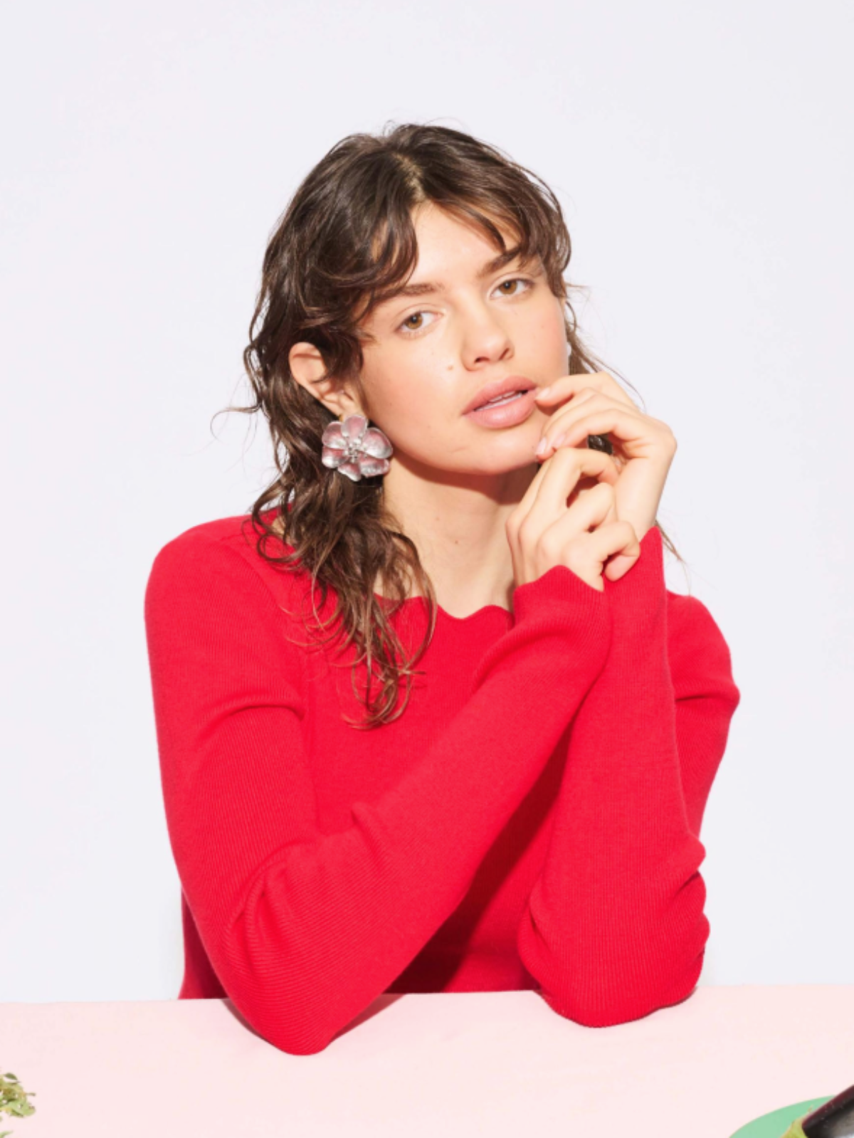 POM Bodhi Chili Red Top - 36 - Longsleeve