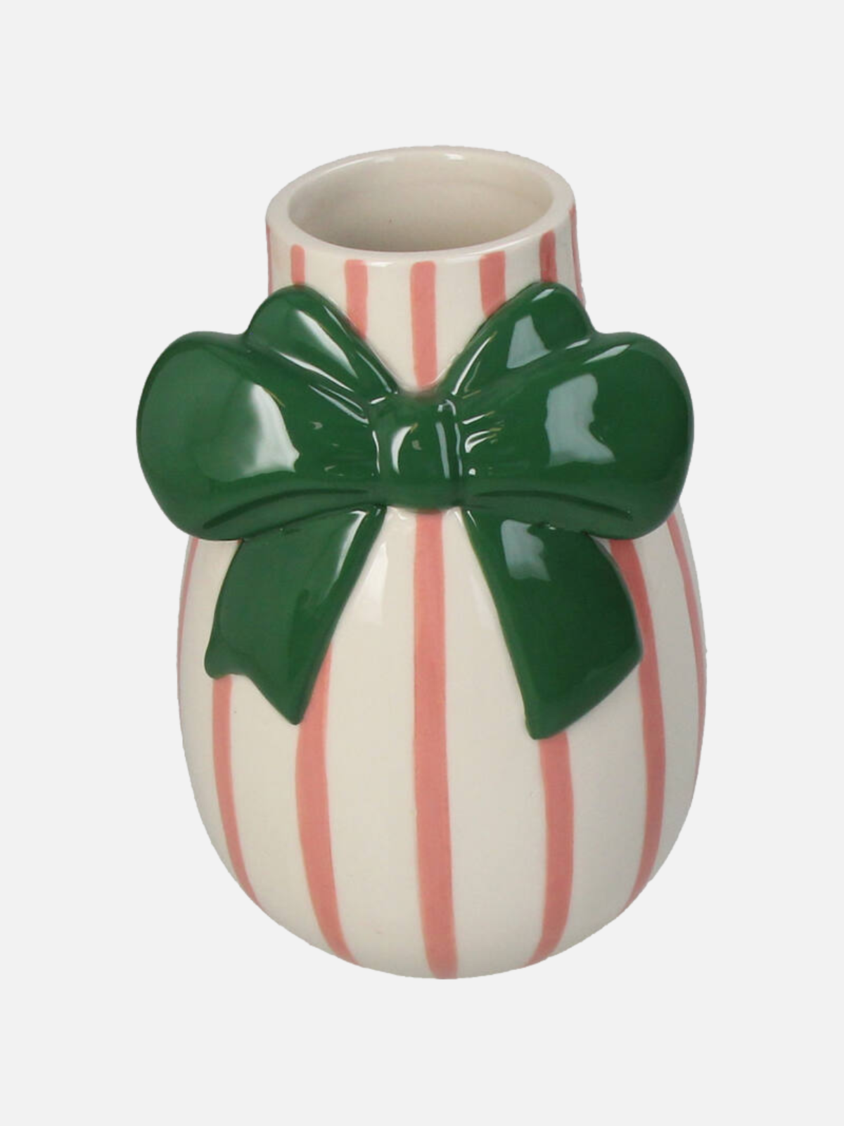 Striped Bow Vase