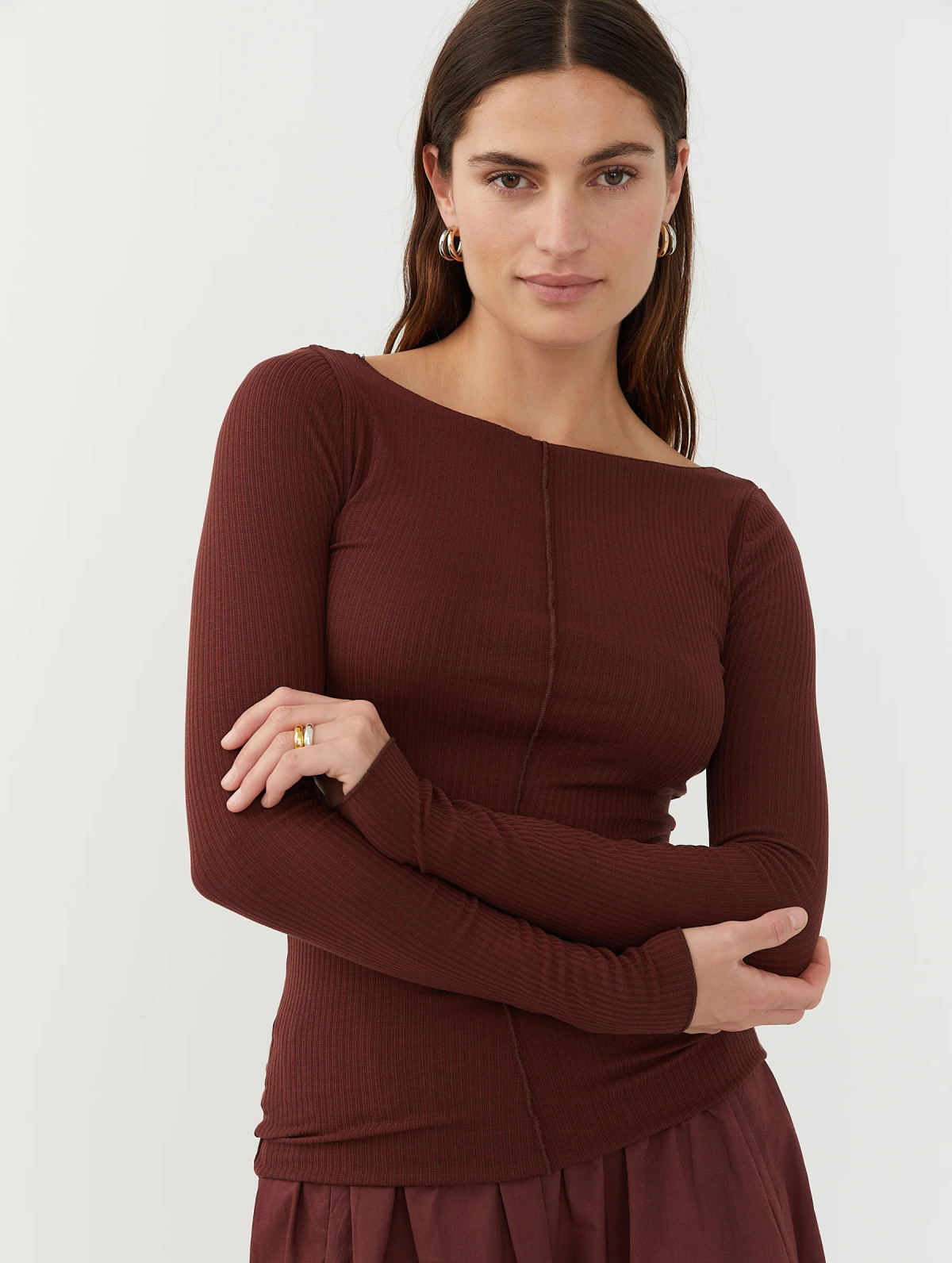 THE SLOW LABEL Boat Neck Top