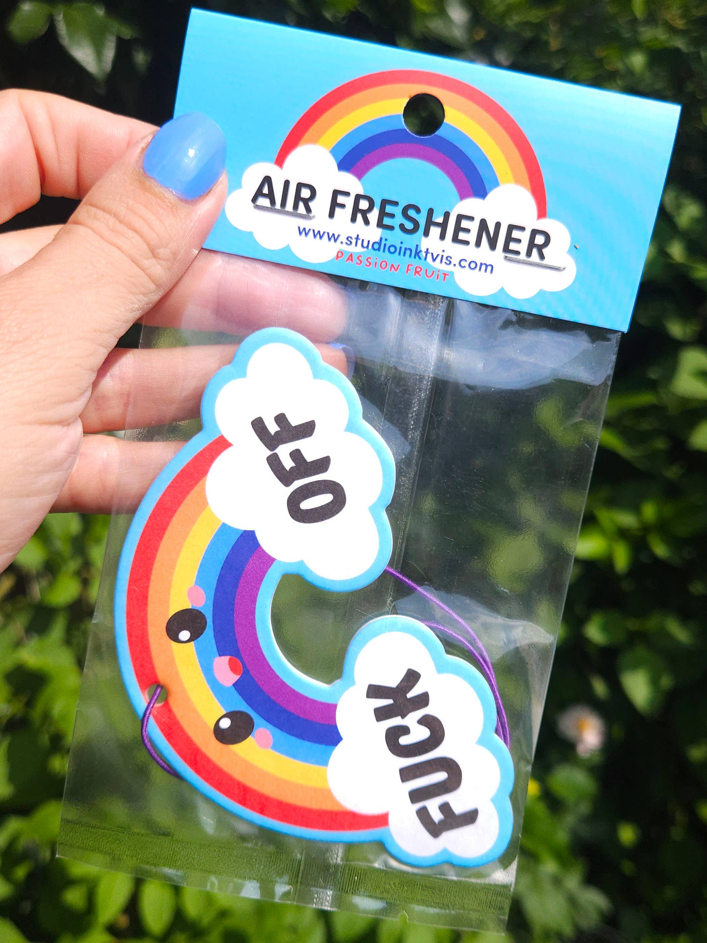 Rainbow Fuck Off Air freshener – Passion Fruit Scent - Air Freshener