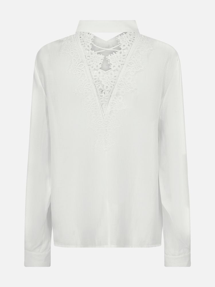COPENHAGEN MUSE CMMolly V-Neck Longsleeve - Jet Stream