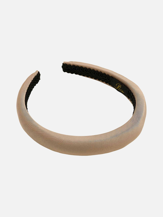 Colette Headband - Taupe Satin - Haarreifen