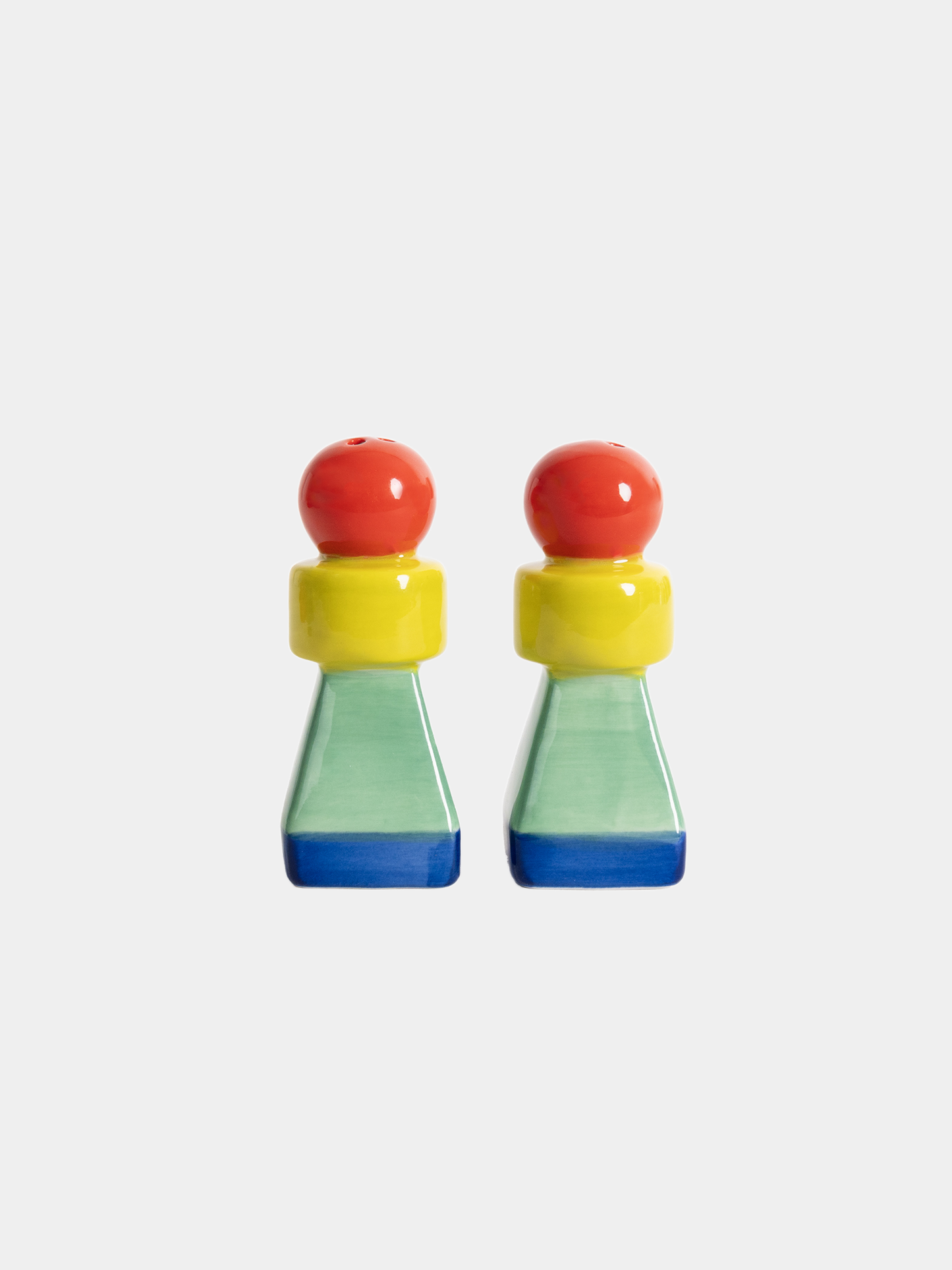 Multi Color Geometric Salt & Pepper Shakers