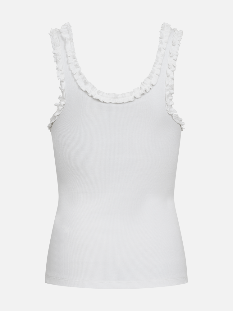 COPENHAGEN MUSE CMSiv Ruffle Top Bright White