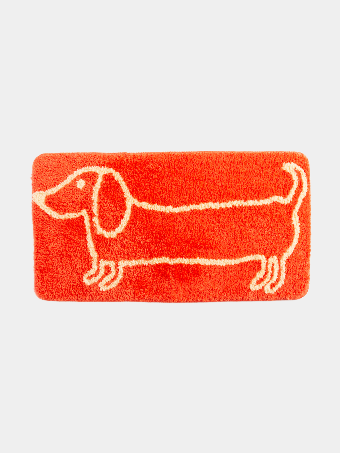 Orange Dachshund Bath Mat