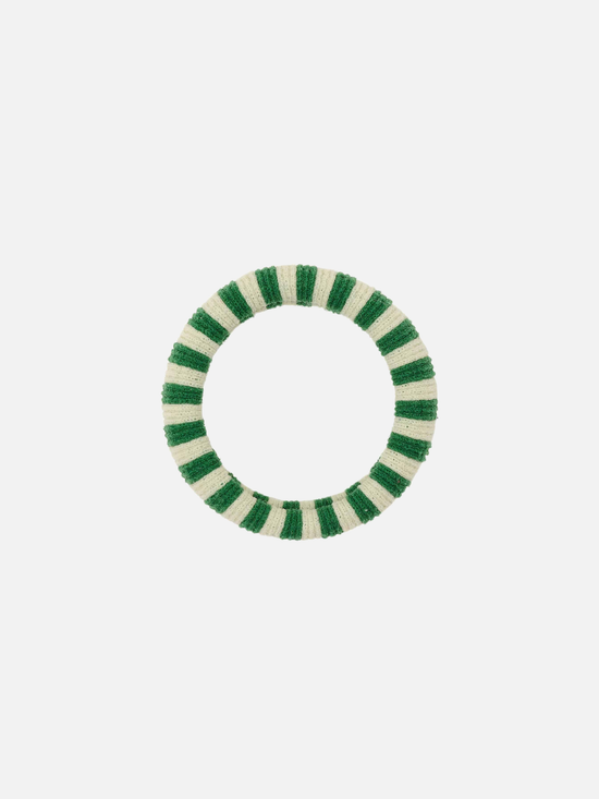 Slender Efie Scrunchie - Dark Green/Ecru - Scrunchie