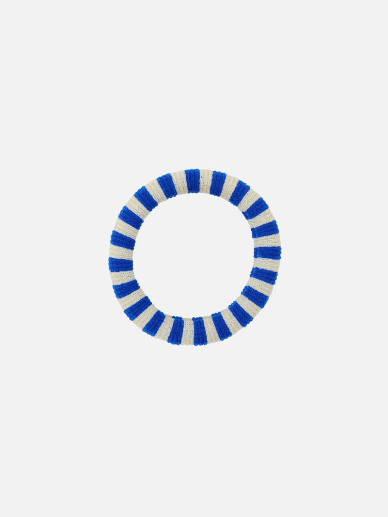 Slender Efie Scrunchie - Lapis/Ecru - Scrunchie