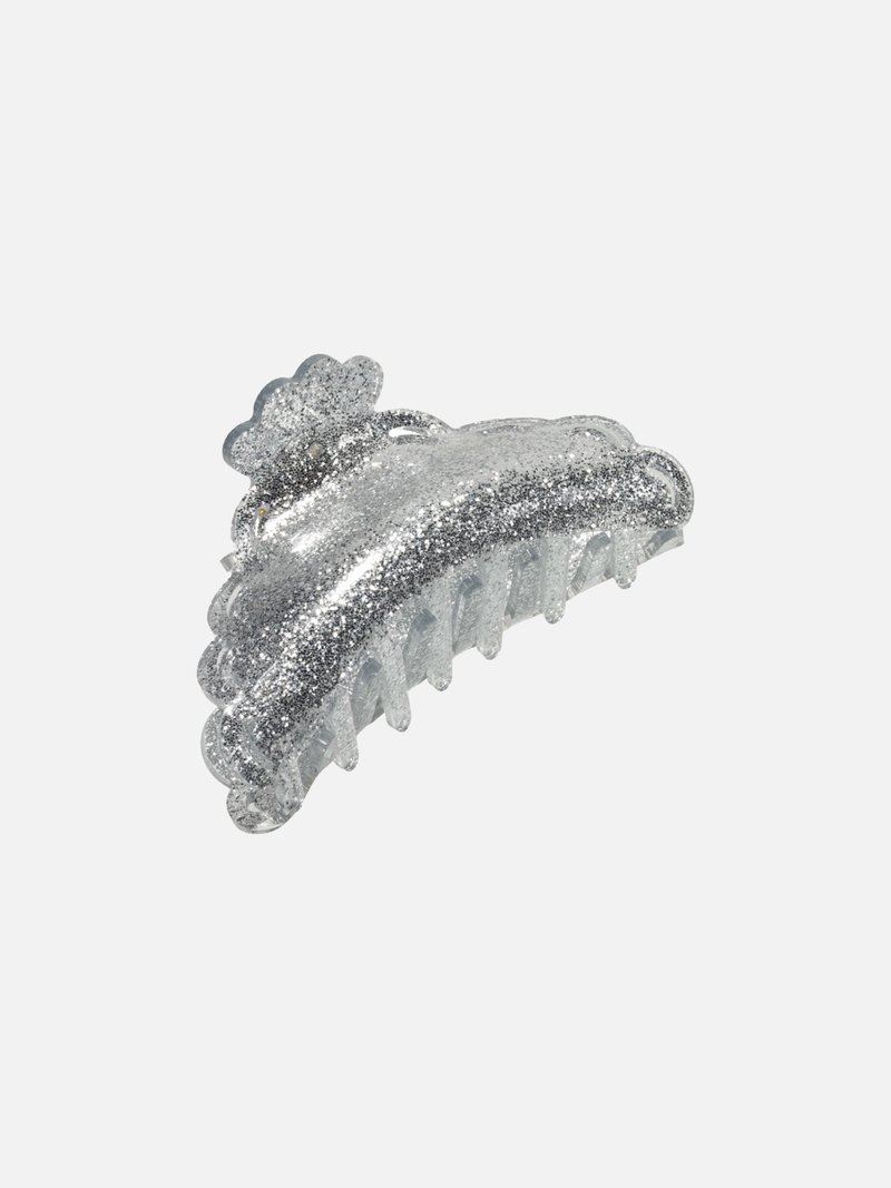 Elly Full Glitter Haarklammer - Silver Glitter - SPANGE