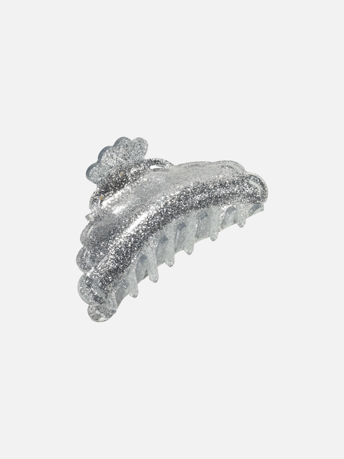 Elly Full Glitter Haarklammer - Silver Glitter - SPANGE