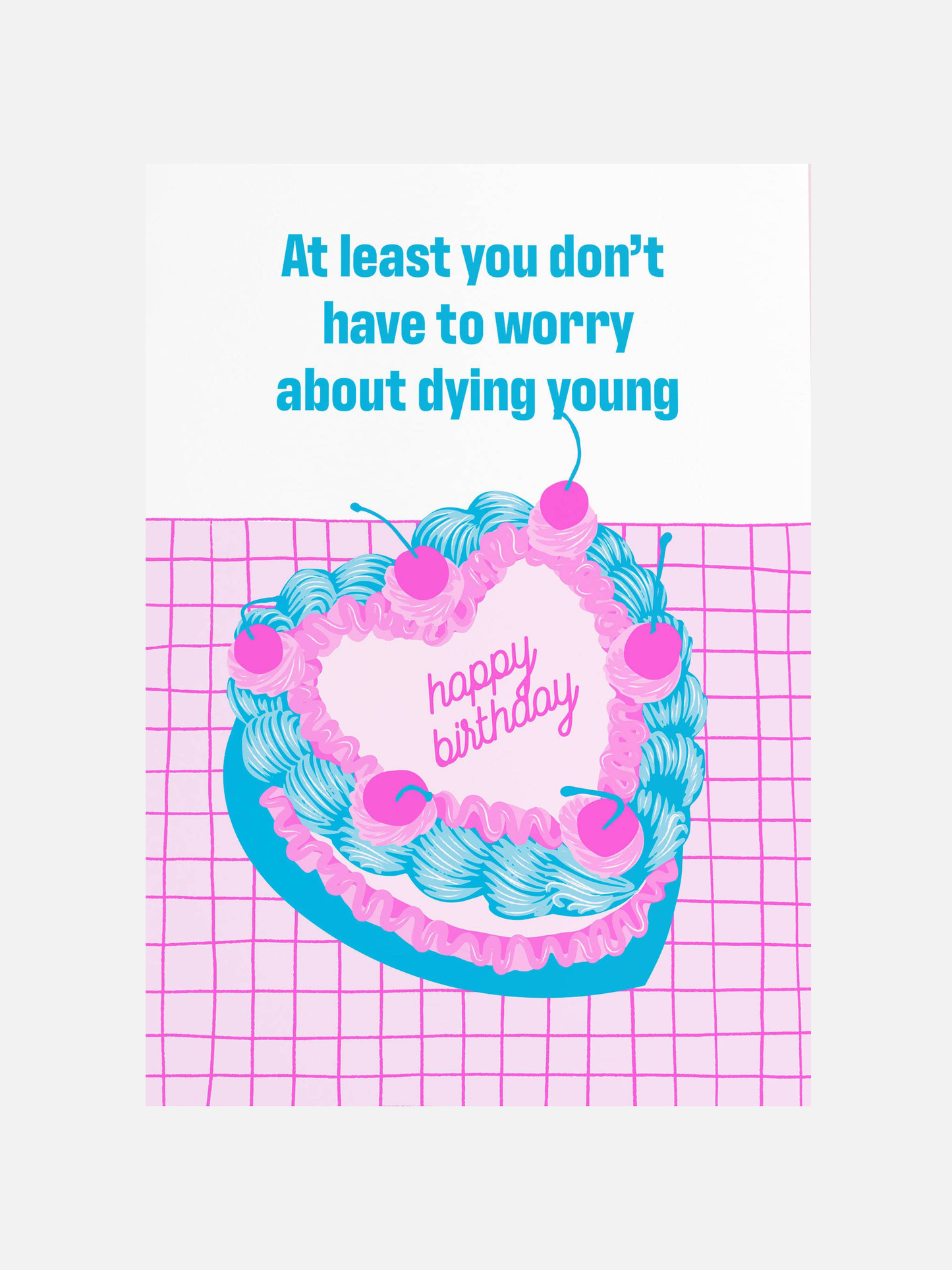 Retro Cake Happy Birthday Postcard - Karte