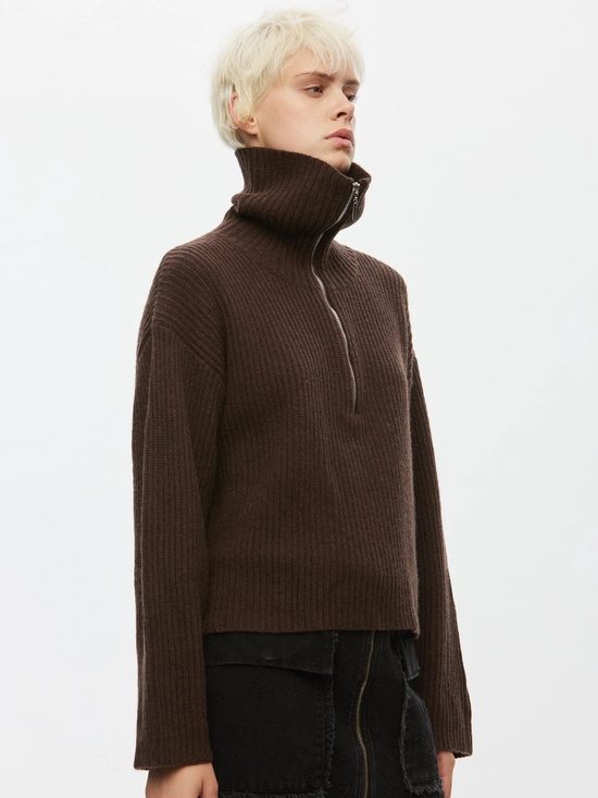 OVAL SQUARE Fave Zip Knit