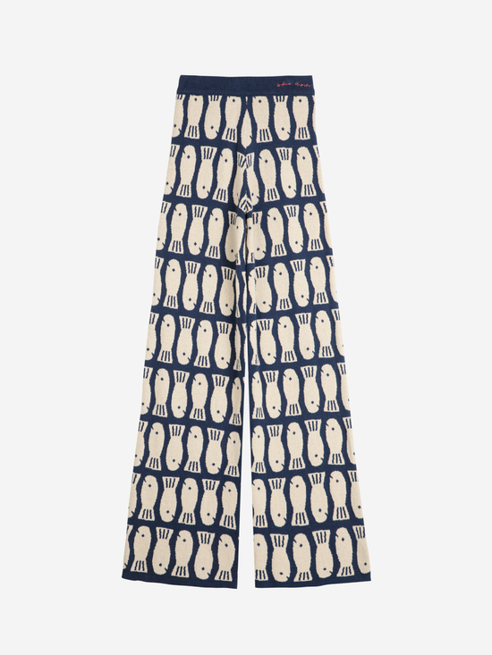 BOBO CHOSES Lucky Fish Jacquard Knitted Trousers