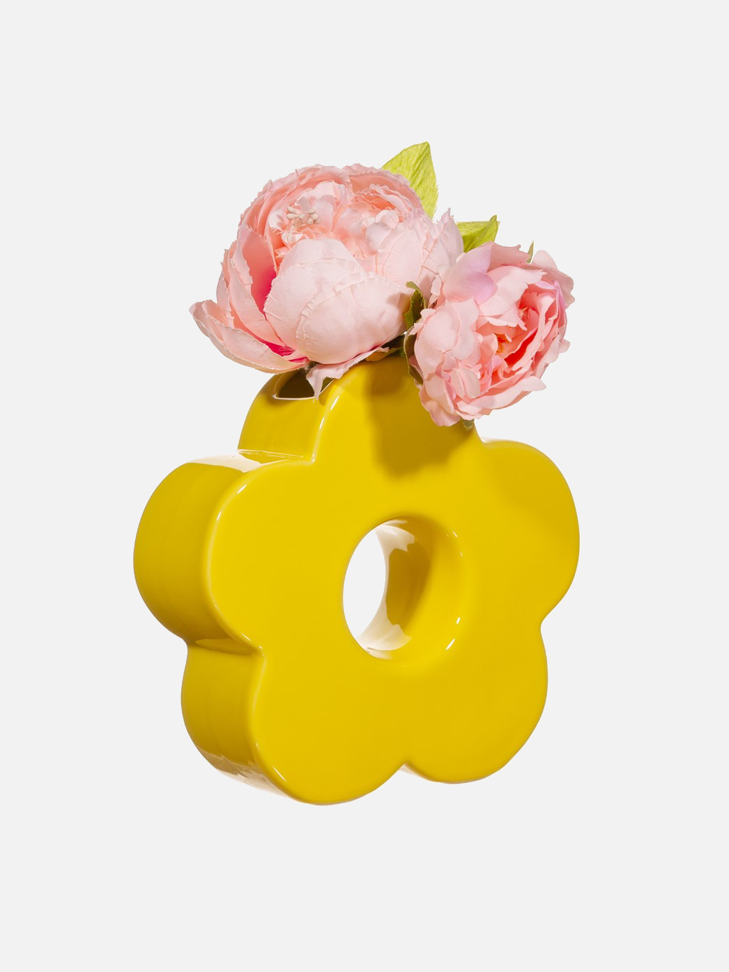 Yellow Flower Shaped Vase