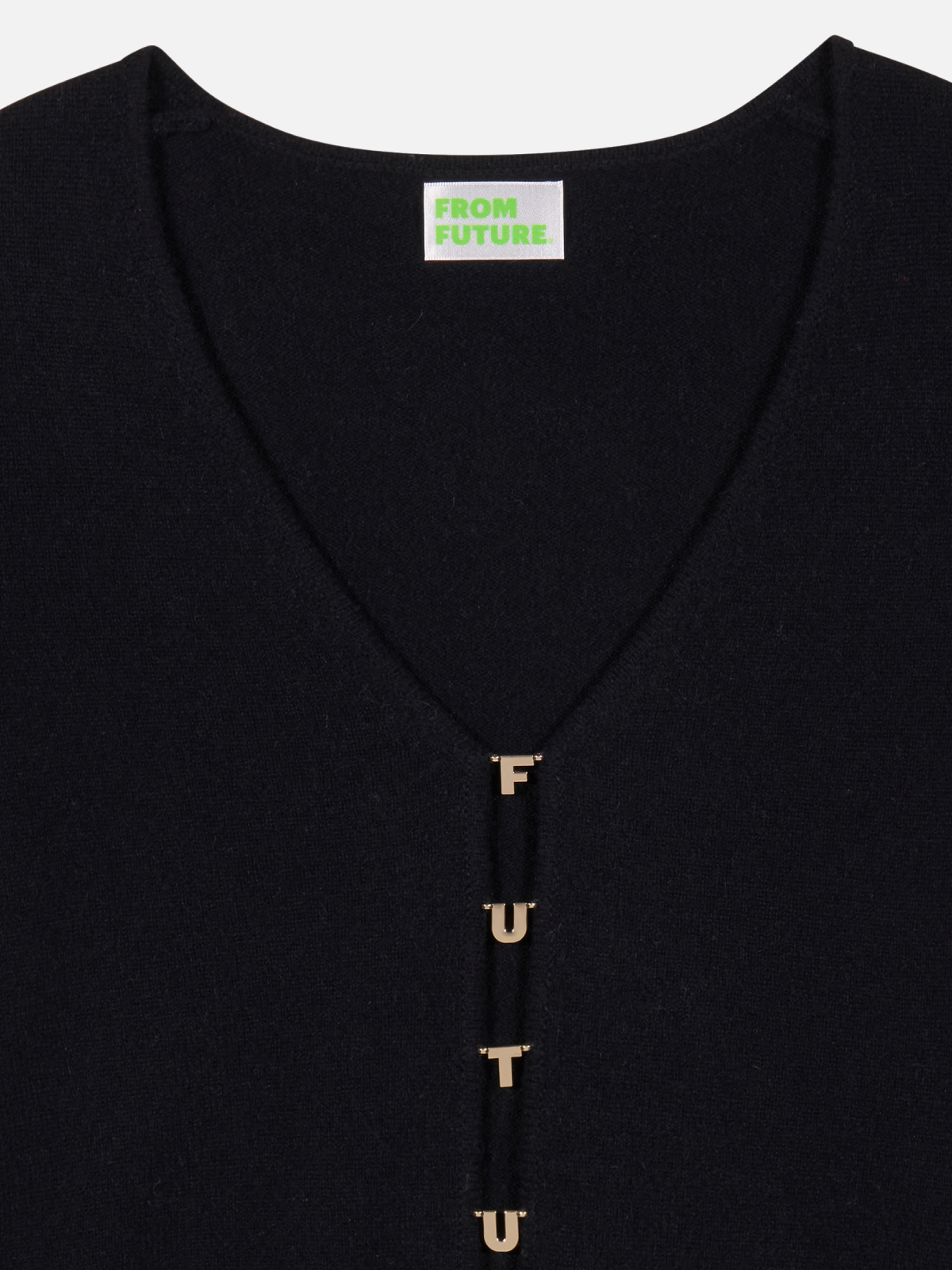 FROM FUTURE Gold Detail Top - Strick