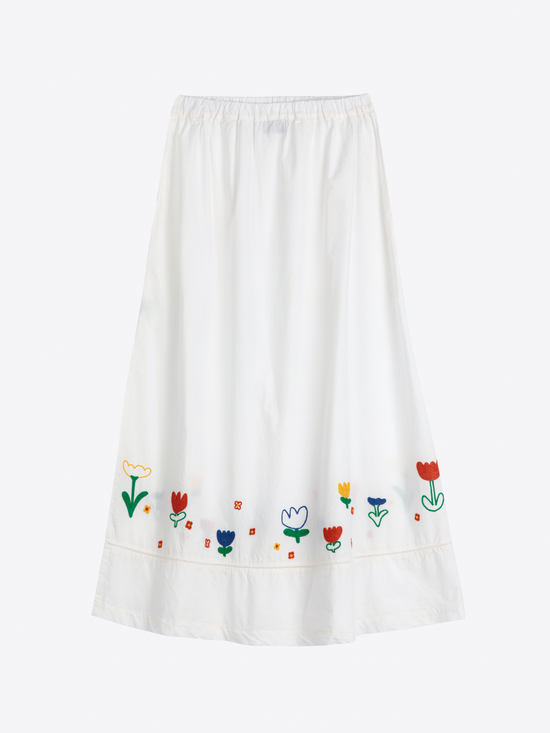 BOBO CHOSES Garden Embroidery Poplin Skirt