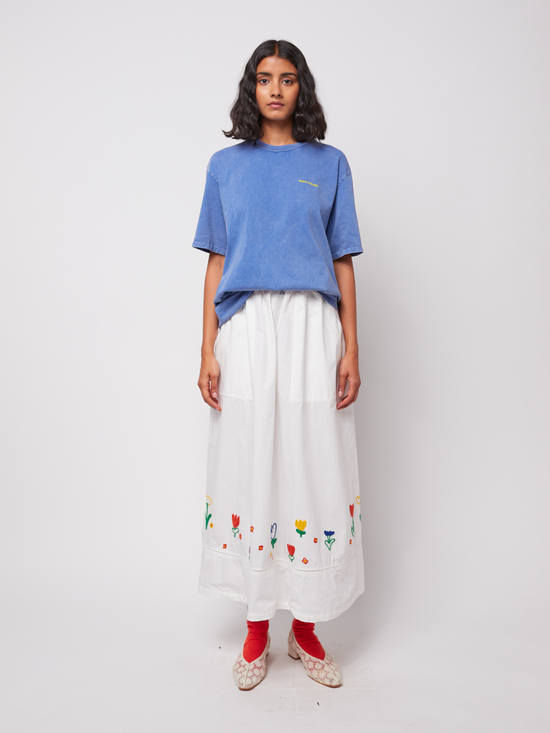 BOBO CHOSES Garden Embroidery Poplin Skirt