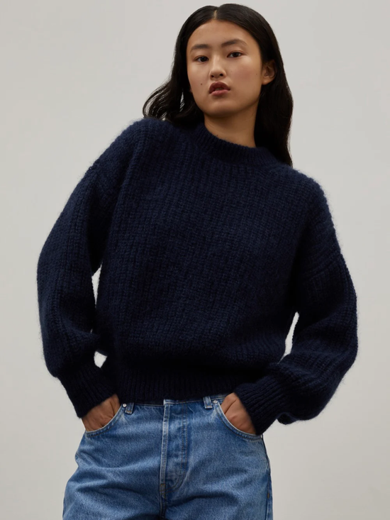 SURPRISE PARIS Gracy Mohair Sweater - Navy / 36/38 - Strick