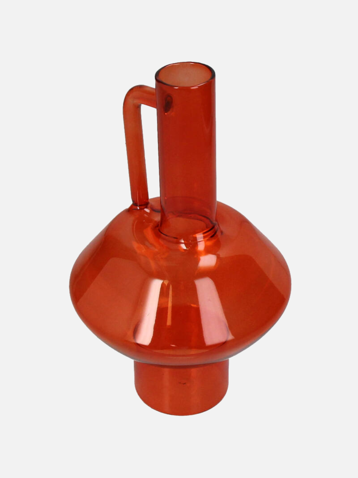 Orange Vase with Handle