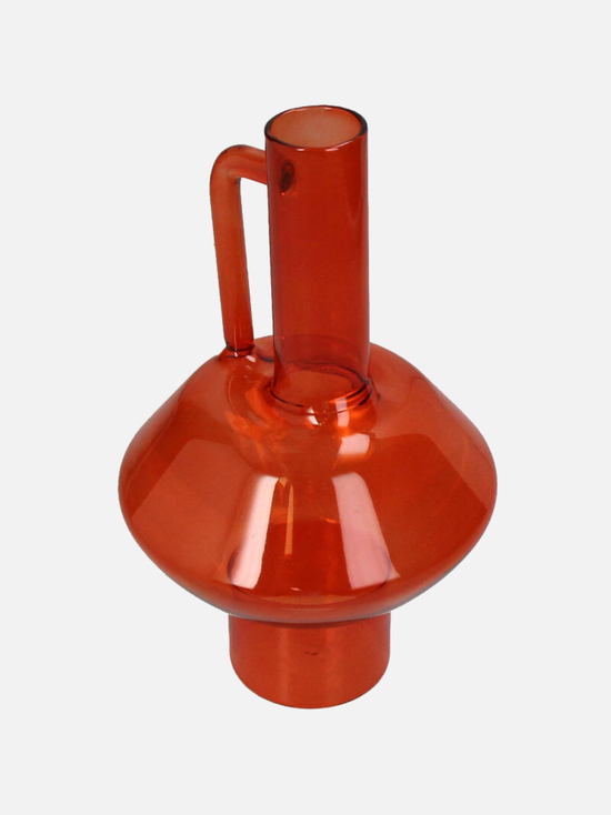 Orange Vase with Handle