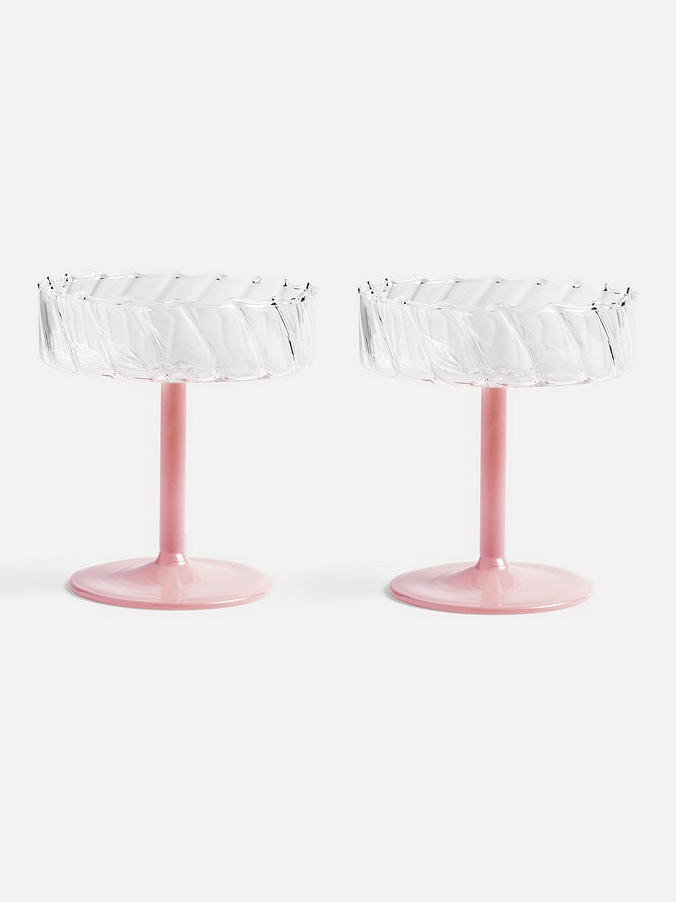 &KLEVERING Coupe Twirl Pink Set of 2