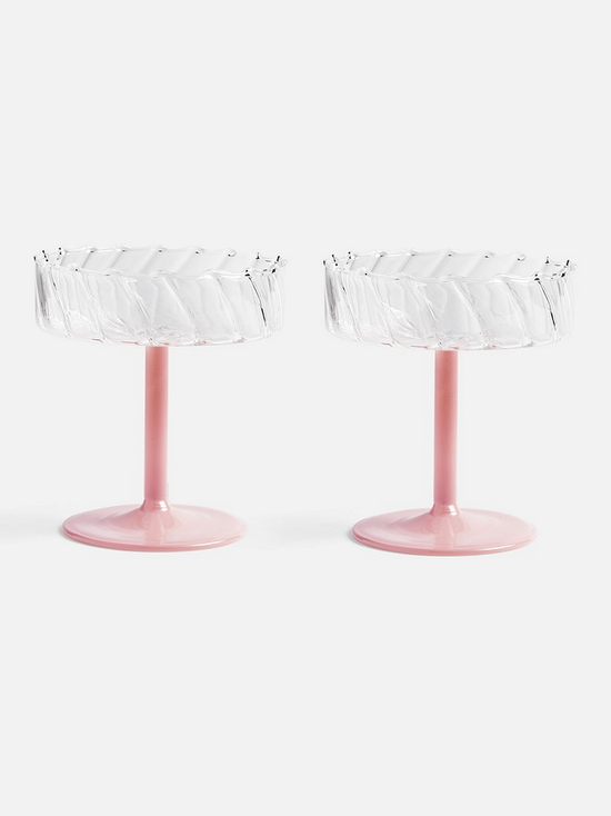 &amp;KLEVERING Coupe Twirl Pink Set of 2