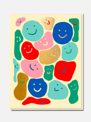 Smiling Blobs Karte