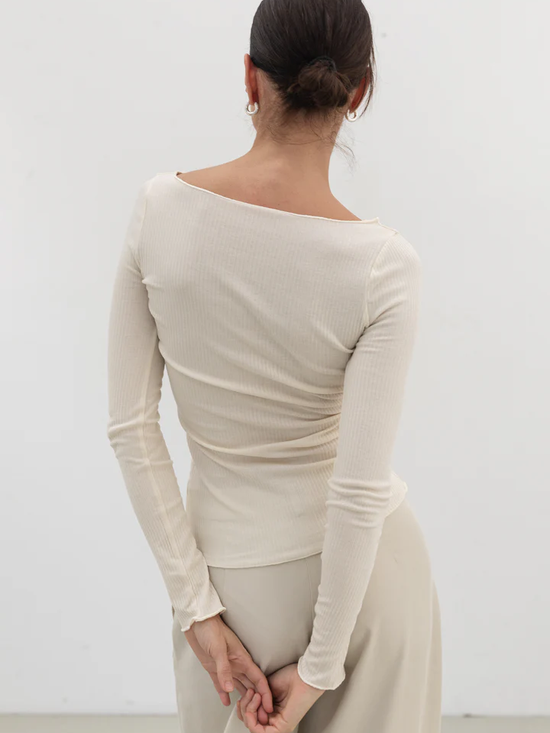THE SLOW LABEL Boat Neck Top