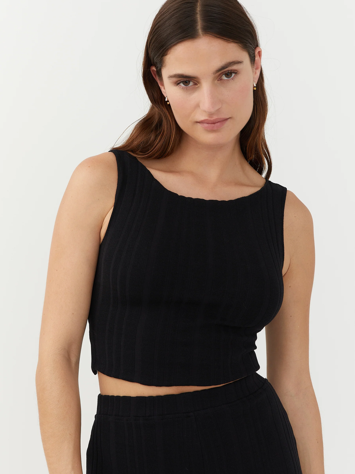 THE SLOW LABEL Wide Rib Crop Top