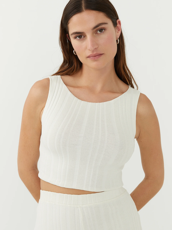 THE SLOW LABEL Wide Rib Crop Top