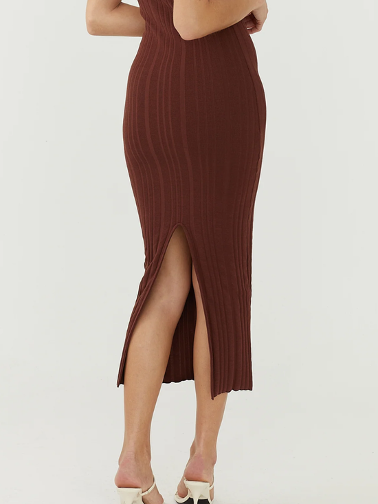 THE SLOW LABEL Wide Rib Dress