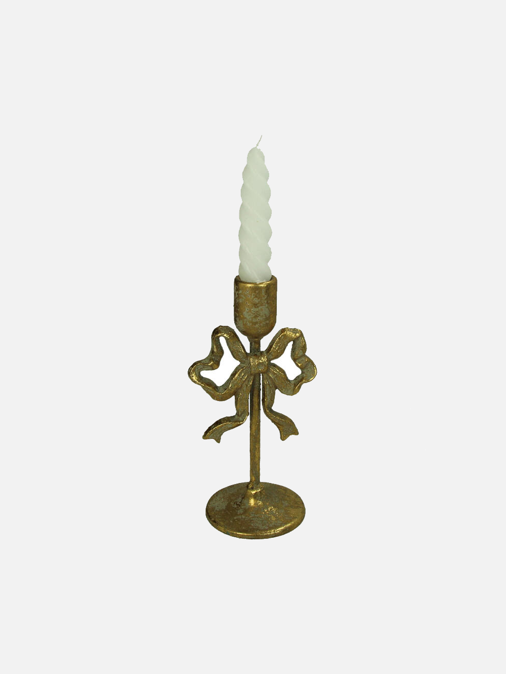 Candle Stick Bow Metal Gold - Kerzenhalter