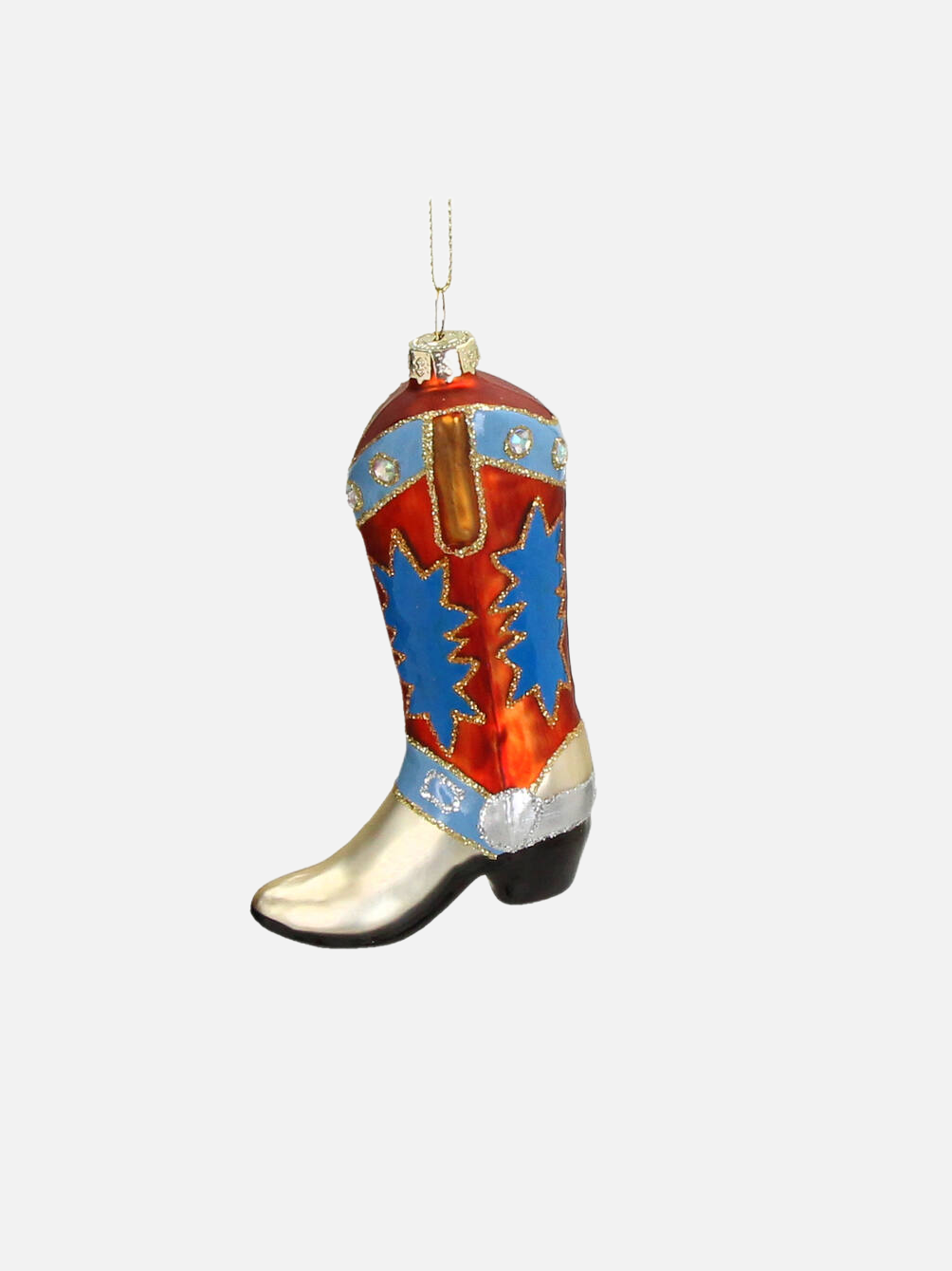 Ornament Cowboy Boot Glass - Ornament