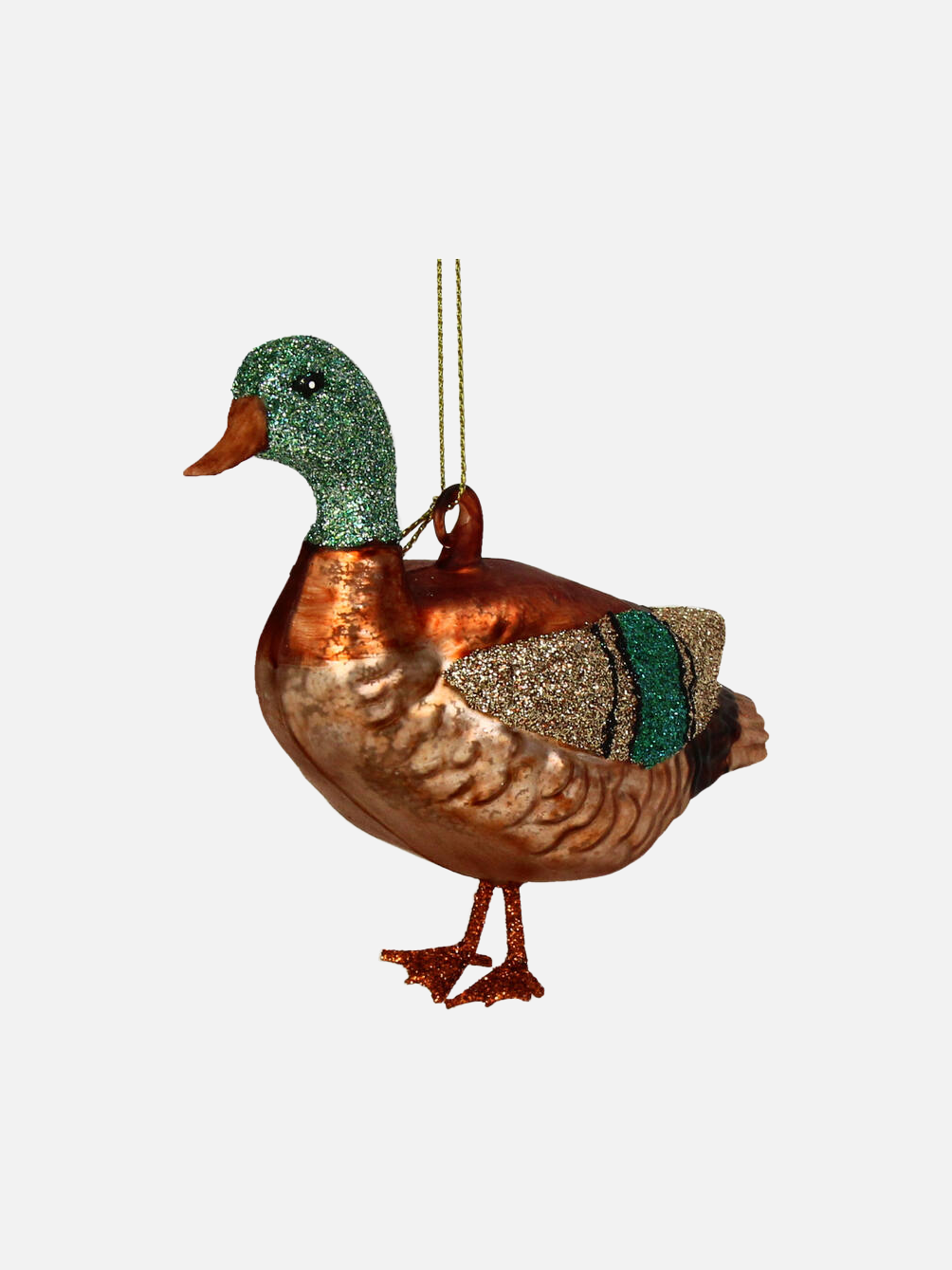 Ornament Duck Glass Brown - Ornament