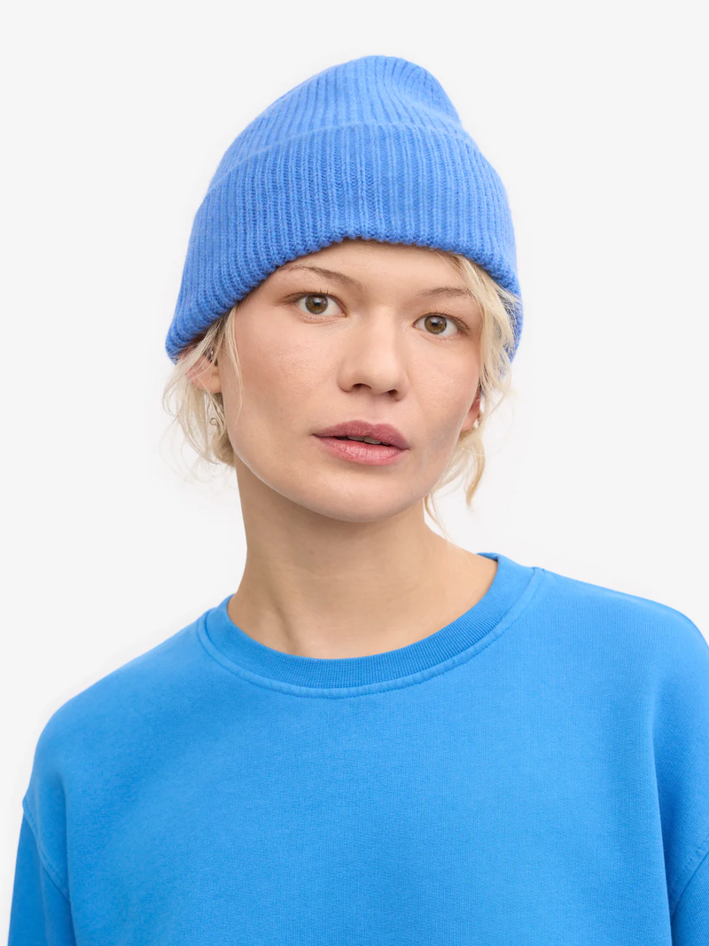COLORFUL STANDARD Merino Wool Beanie - Pacific Blue