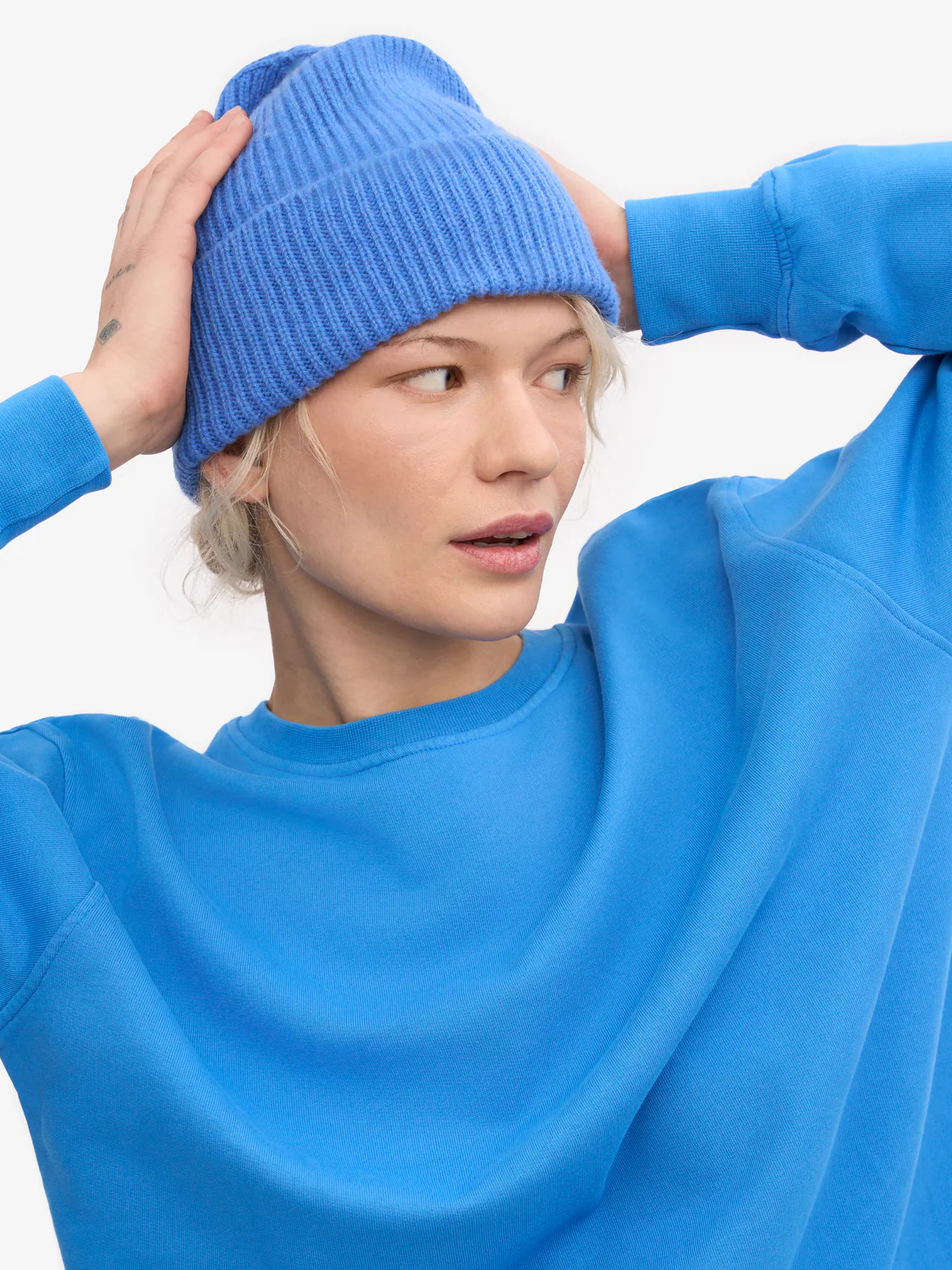COLORFUL STANDARD Merino Wool Beanie - Pacific Blue
