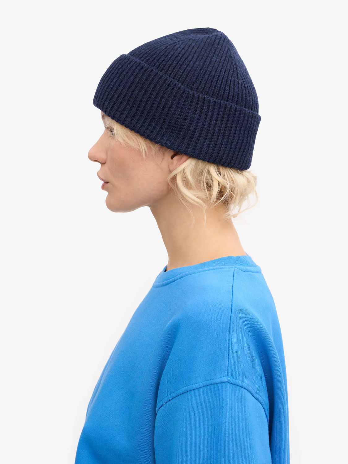 COLORFUL STANDARD Merino Wool Beanie - Marine Blue