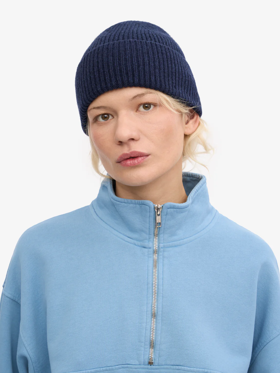 COLORFUL STANDARD Merino Wool Beanie - Marine Blue