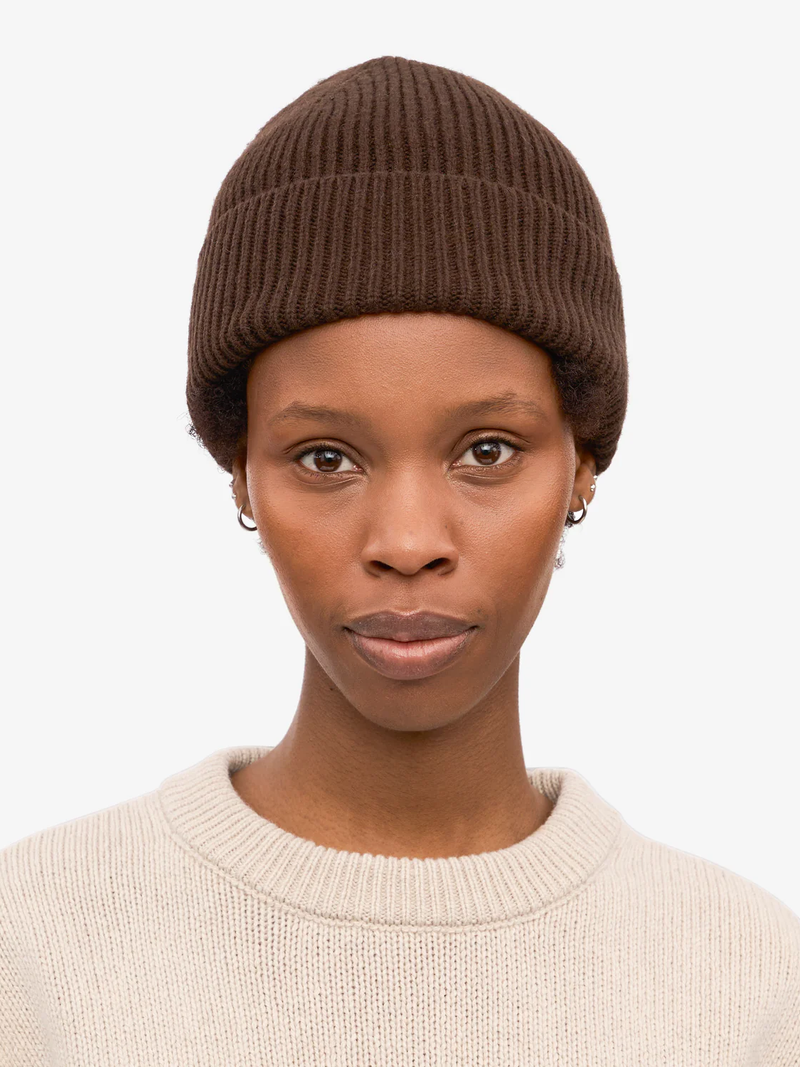 COLORFUL STANDARD Merino Wool Beanie - Coffee Brown